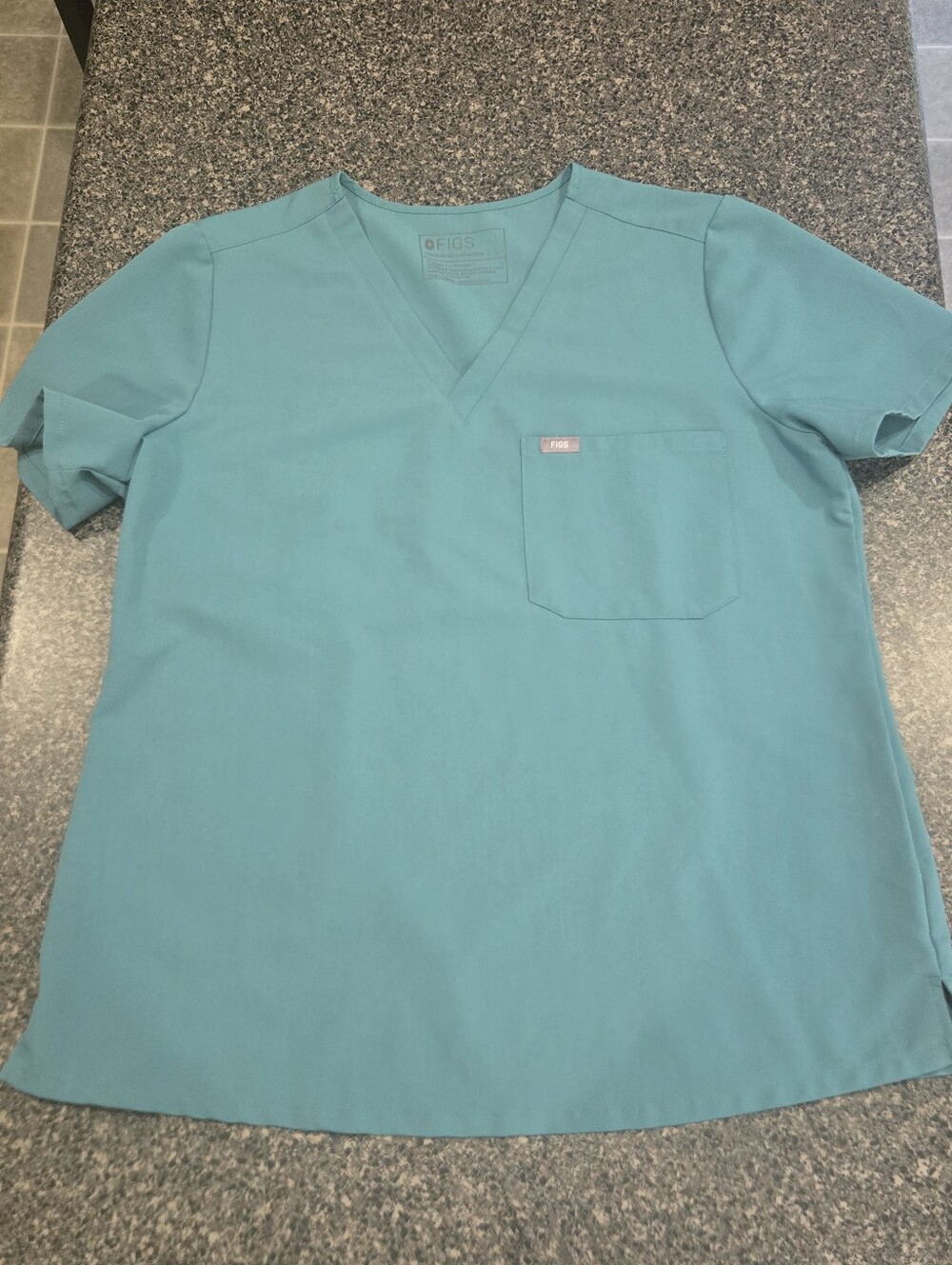 FIGS Catarina Scrub Top Large Cactus Marine Green Limited Edition Color